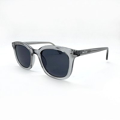 ÓCULOS DE SOL TRITON EYEWEAR POLARIZADO QUADRADO ACETATO CINZA