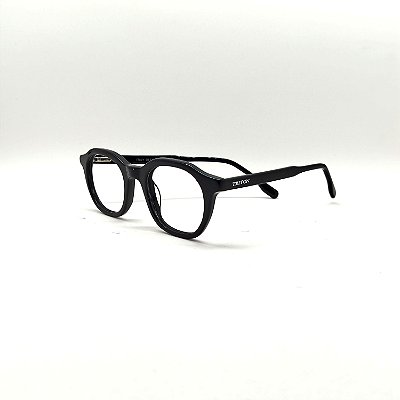 ÓCULOS DE GRAU TRITON EYEWEAR REDONDO ACETATO PRETO