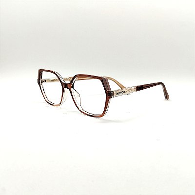 ÓCULOS DE GRAU TRITON EYEWEAR QUADRADO ACETATO MARROM