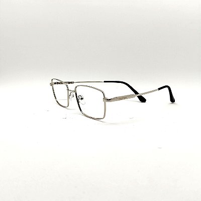ÓCULOS DE GRAU TRITON EYEWEAR RETANGULAR METAL PRATA