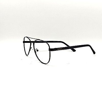 ÓCULOS DE GRAU TRITON EYEWEAR AVIADOR METAL PRETO