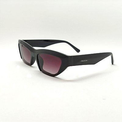ÓCULOS DE SOL TRITON EYEWEAR RETRÔ ACETATO PRETO