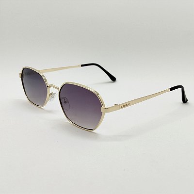 ÓCULOS DE SOL TRITON EYEWEAR OVAL METAL DOURADO