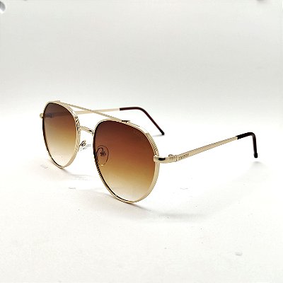 ÓCULOS DE SOL TRITON EYEWEAR AVIADOR METAL DOURADO