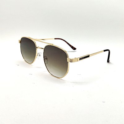 ÓCULOS DE SOL TRITON EYEWEAR HEXAGONAL METAL DOURADO