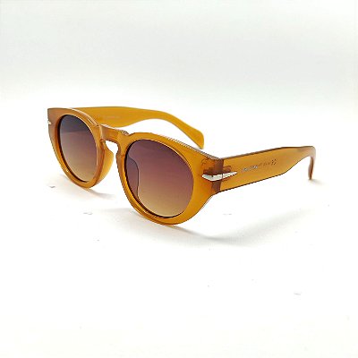 ÓCULOS DE SOL TRITON EYEWEAR REDONDO ACETATO MARROM