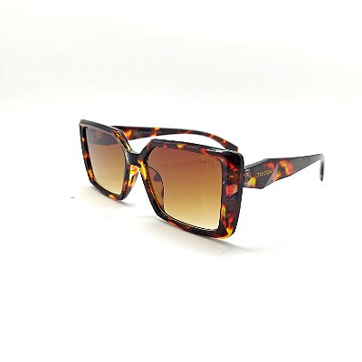ÓCULOS DE SOL TRITON EYEWEAR QUADRADO ACETATO MARROM TARTARUGA