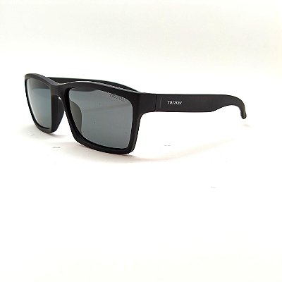 ÓCULOS DE SOL TRITON EYEWEAR POLARIZADO QUADRADO NYLON PRETO FOSCO