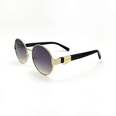ÓCULOS DE SOL TRITON EYEWEAR REDONDO METAL DOURADO
