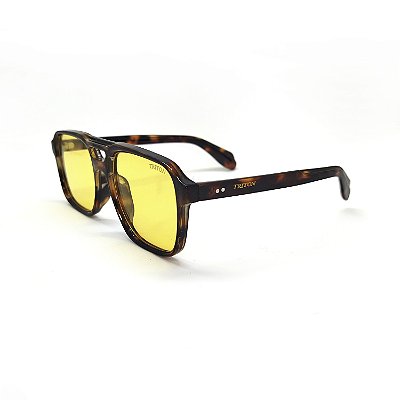 ÓCULOS DE SOL TRITON EYEWEAR QUADRADO ACETATO MARROM TARTARUGA