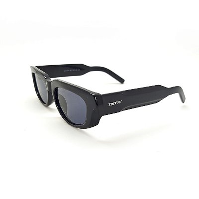 ÓCULOS DE SOL TRITON EYEWEAR RETRÔ ACETATO PRETO
