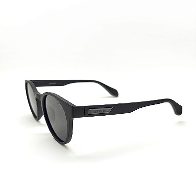 ÓCULOS DE SOL TRITON EYEWEAR POLARIZADO REDONDO ACETATO PRETO
