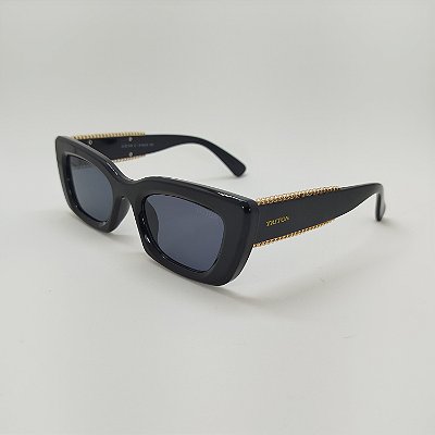 ÓCULOS DE SOL TRITON EYEWEAR RETRÔ ACETATO PRETO