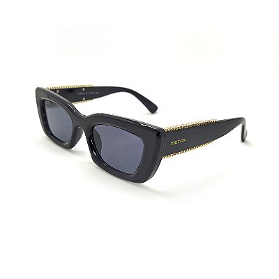 ÓCULOS DE SOL TRITON EYEWEAR RETRÔ ACETATO PRETO