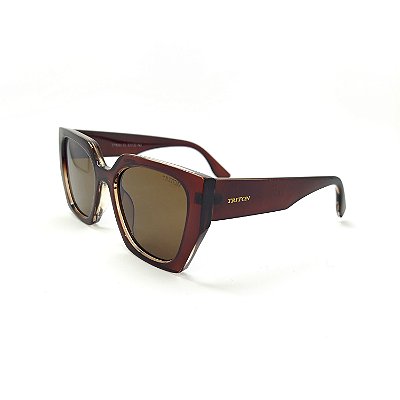 ÓCULOS DE SOL TRITON EYEWEAR QUADRADO ACETATO MARROM