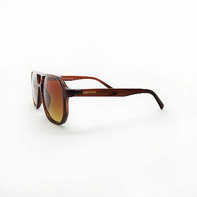 ÓCULOS DE SOL TRITON EYEWEAR AVIADOR ACETATO MARROM