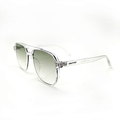 ÓCULOS DE SOL TRITON EYEWEAR QUADRADO ACETATO TRANSPARENTE