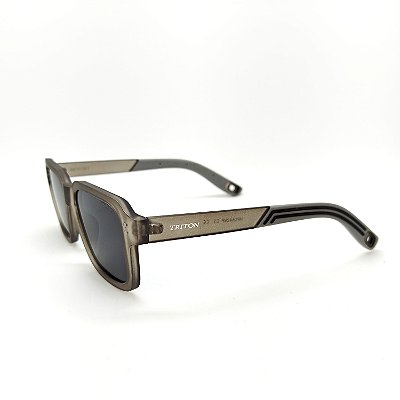 ÓCULOS DE SOL TRITON EYEWEAR POLARIZADO QUADRADO ACETATO CINZA