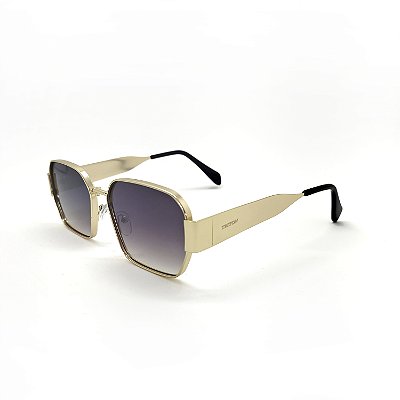 ÓCULOS DE SOL TRITON EYEWEAR QUADRADO METAL DOURADO