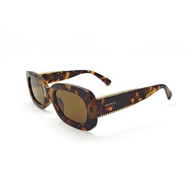 ÓCULOS DE SOL TRITON EYEWEAR RETRÔ ACETATO MARROM TARTARUGA