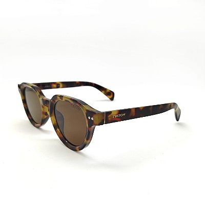 ÓCULOS DE SOL TRITON EYEWEAR REDONDO ACETATO MARROM TARTARUGA