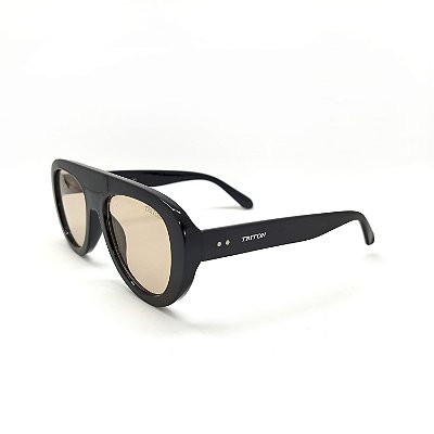 ÓCULOS DE SOL TRITON EYEWEAR AVIADOR ACETATO PRETO