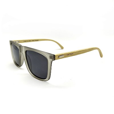 ÓCULOS DE SOL TRITON EYEWEAR POLARIZADO QUADRADO ACETATO CINZA