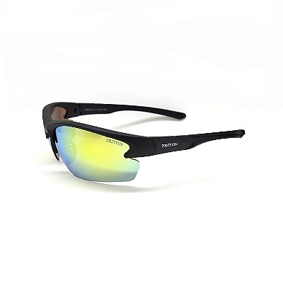 ÓCULOS DE SOL TRITON EYEWEAR ESPORTIVO ACETATO PRETO