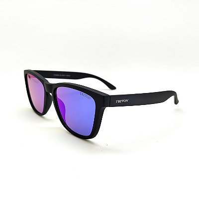 ÓCULOS DE SOL TRITON EYEWEAR QUADRADO ACETATO PRETO