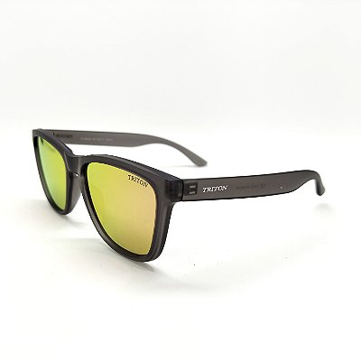 ÓCULOS DE SOL TRITON EYEWEAR QUADRADO ACETATO CINZA