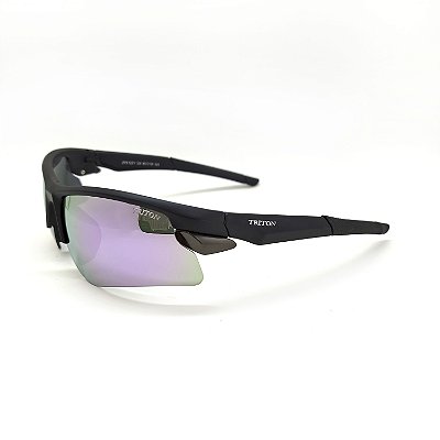 ÓCULOS DE SOL TRITON EYEWEAR ESPORTIVO ACETATO PRETO