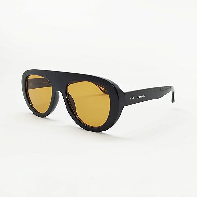 ÓCULOS DE SOL TRITON EYEWEAR AVIADOR ACETATO PRETO