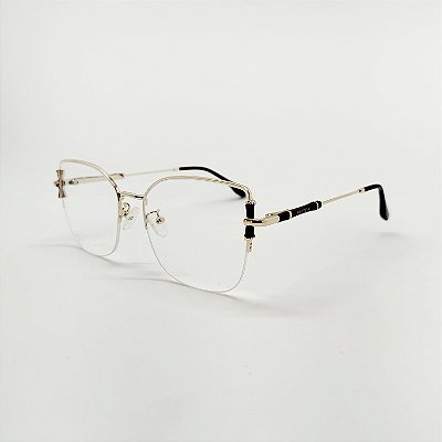 ÓCULOS DE GRAU TRITON EYEWEAR QUADRADO METAL DOURADO