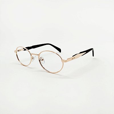 ÓCULOS DE GRAU TRITON EYEWEAR OVAL METAL ROSE