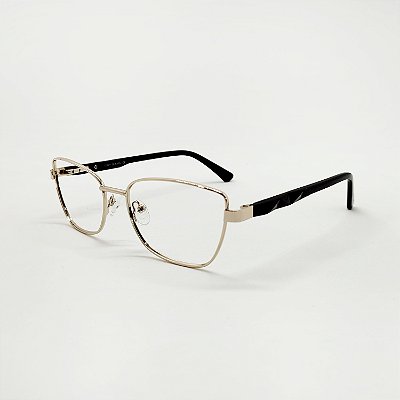 ÓCULOS DE GRAU TRITON EYEWEAR RETANGULAR METAL DOURADO