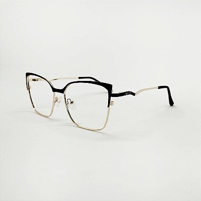 ÓCULOS DE GRAU TRITON EYEWEAR GATINHO METAL DOURADO