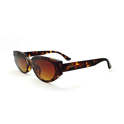 ÓCULOS DE SOL TRITON EYEWEAR RETRÔ ACETATO MARROM TARTARUGA