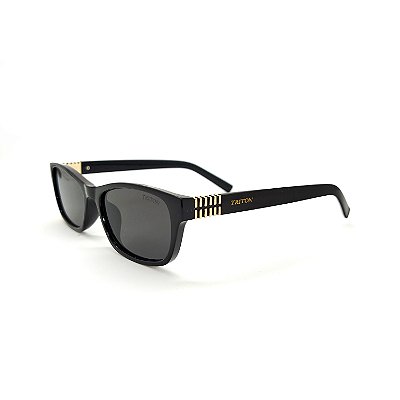 ÓCULOS DE SOL TRITON EYEWEAR RETANGULAR ACETATO PRETO