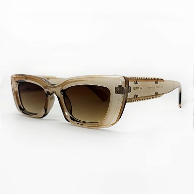 ÓCULOS DE SOL TRITON EYEWEAR RETRÔ ACETATO BEGE