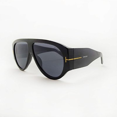 ÓCULOS DE SOL TRITON EYEWEAR AVIADOR ACETATO PRETO