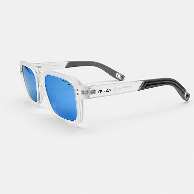 ÓCULOS DE SOL TRITON EYEWEAR POLARIZADO QUADRADO ACETATO TRANSPARENTE