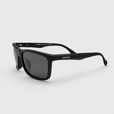 ÓCULOS DE SOL TRITON EYEWEAR POLARIZADO QUADRADO ACETATO PRETO