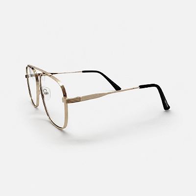 ARMAÇÃO DE GRAU TRITON EYEWEAR AVIADOR METAL DOURADO