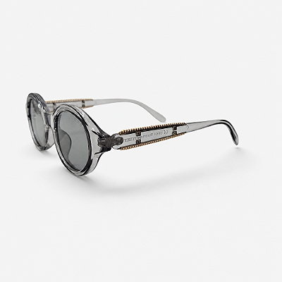 ÓCULOS DE SOL TRITON EYEWEAR REDONDO ACETATO CINZA