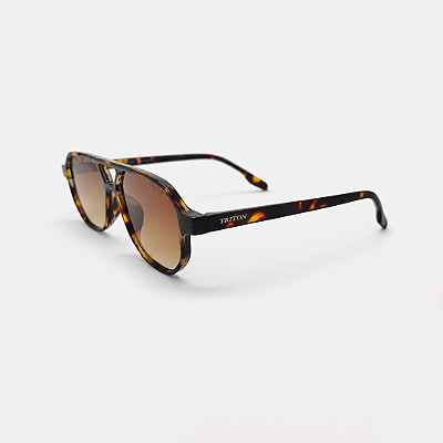 ÓCULOS DE SOL TRITON EYEWEAR QUADRADO ACETATO MARROM TARTARUGA