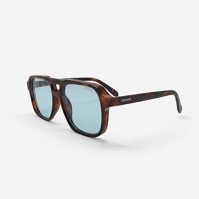 ÓCULOS DE SOL TRITON EYEWEAR AVIADOR ACETATO MARROM TARTARUGA
