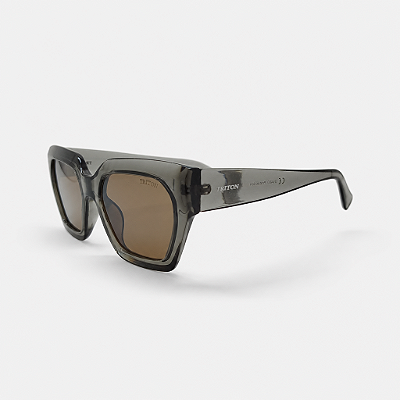 ÓCULOS DE SOL TRITON EYEWEAR QUADRADO ACETATO CINZA