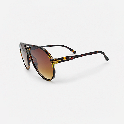 ÓCULOS DE SOL TRITON EYEWEAR AVIADOR ACETATO MARROM TARTARUGA