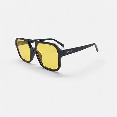 ÓCULOS DE SOL TRITON EYEWEAR AVIADOR ACETATO PRETO