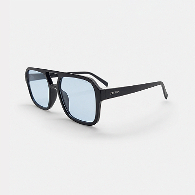 ÓCULOS DE SOL TRITON EYEWEAR AVIADOR ACETATO PRETO